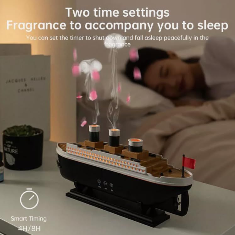 Titanic Steam Ship Design Humidifier & Aroma Diffuser | مرطب الهواء وموزع العطور بتصميم سفينة تيتانيك